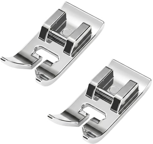 2 Stück Universal Nähfuß Metall Snap-On, Nähmaschinen Füße Set, Multifunktion Ersatz Nähfuß für Haushaltsnähmaschinen, kompatibel mit Singer Brother Janome W6