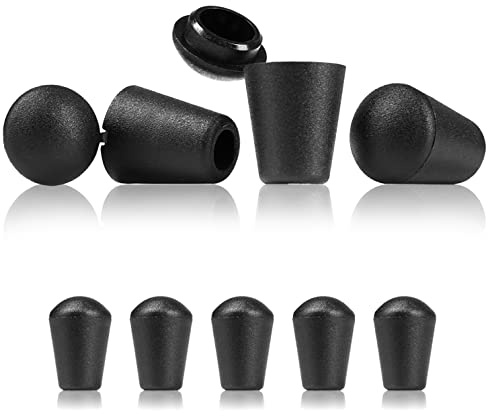 Ganzoo Endkappen für Kordel und Seil, schwarz, aus stabilem Kunststoff mit Klipp- und Steckmechanismus, Kordelverschluss für Paracord 550, Armband, Gurt, Halsband, Rucksack, Maße 17 mm hoch, 5 Stück