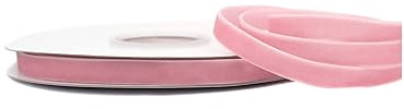 Creativery Samtband 10mm x 10m Rolle - Farbauswahl in 3/6/10/16/22/25/50mm - farbecht & waschbar - Schleifenband zum Nähen - Geschenkband zum Verpacken Dekorieren Basteln - Altrosa 158