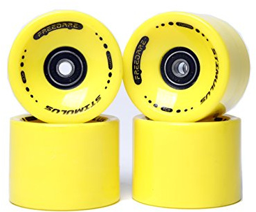 FREEDARE - Ruedas para longboard (70 mm, rodamientos ABEC-7 y espaciadores (4 unidades)