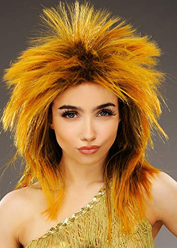 Magic Box Womens 1980s Ginger Tina Turner Style Wig