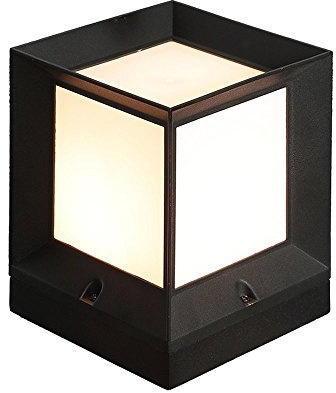 Tradizionale Nero E27 Colonna Faro Esterno Impermeabile Acrilico Paralume Piazza Cancello Pilastro Luce Luminosa Lampada Da Stelo Balcone Prato Paesaggio Post Pillar Lanterna Luce