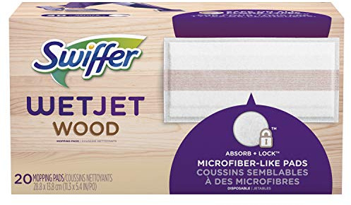 Swiffer WetJet Mops for Floor Cleaning, Hardwood Floor Cleaner Spray Mop Pad Refill, 20 Count