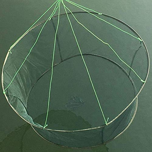Foldable Drop Net Fishing Landing Prawn Bait Crab Shrimp Pier Harbour Pond Mesh, Crabbing Catching Fish Prawn Crayfish Lobster Crab Drop Folding Net