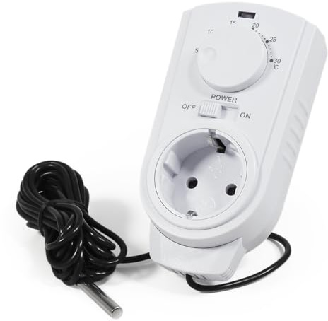 MC POWER 1653085 Termostat, 3500 W, Vit