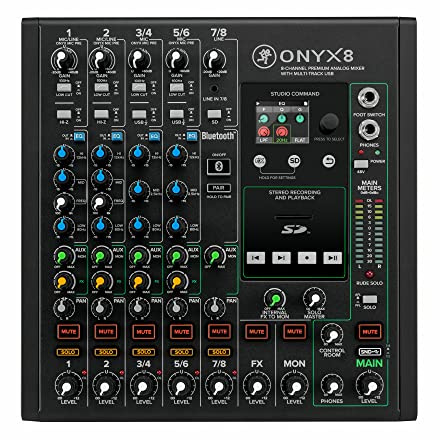 Mackie Onyx Series, mezclador analógico premium de 8 canales con USB multipista (Onyx8)