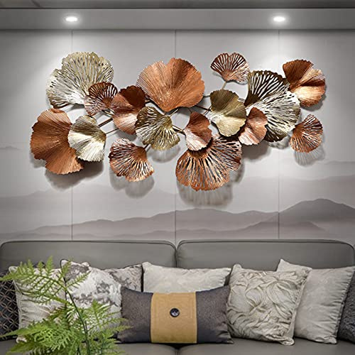Daoyuan Metall WandDekor,Kreative Handgemachte Kunst WandSkulptur,Moderner Licht Luxus Abstrakter Metall Anhänger Wandbild Metallbild Wandrelief Für Indoor Outdoor Home Schlafzimmer Wohnzimmer