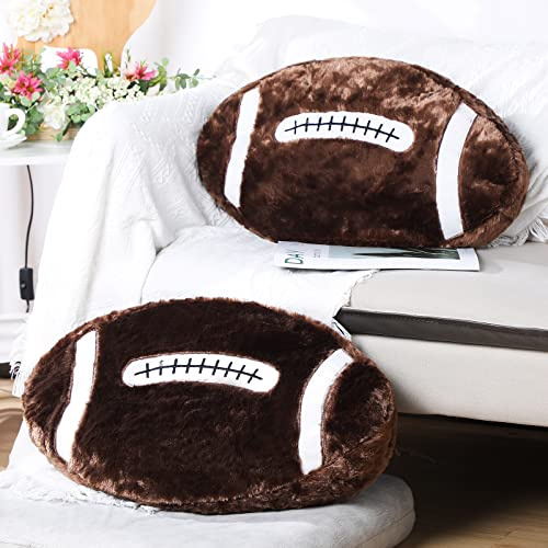 Jetec 2 Pcs Football Plush Pillow Toy 14 Fluffy Football Room Decor