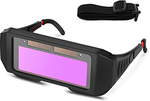 TANIASHOP Occhiali Saldatura Autoscurante, Occhiali Saldatore, Occhiali Per Saldare, Saldatore Solare TIG MIG Occhiali di Protezione, Occhiali Protettivi di Sicurezza, Maschera Occhiali Antiriflesso