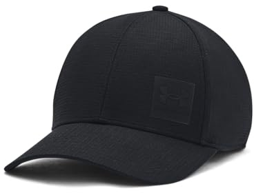 Under Armour M Iso-chill Armourvent STR Gorra de béisbol para hombre, gorra deportiva transpirable con visera, color negro/negro