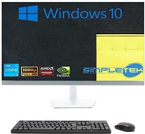 SIMPLETEK - All in One PC Display 27 Windows 10 | Core i3 12°Gen GT730 4GB Video Card | 16GB RAM DDR4 SSD 960GB | Work, Gaming