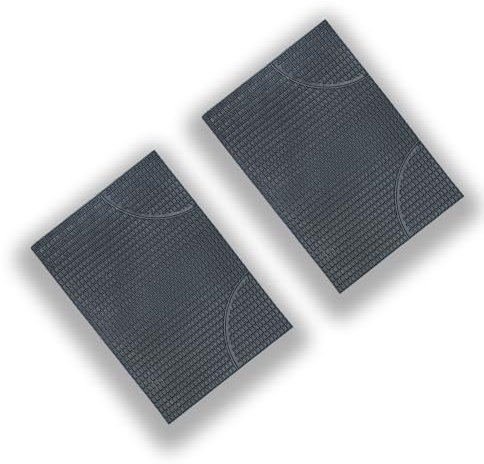 OWIJI Tappetino Auto Gomma Universali Tappeto 32 X 46 CM Set da 2 Su Misura Ritagliabili Nido D'Ape Abitacolo Antiscivolo