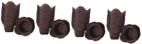 Zerodeko 400piezas Tazas De Hornear Para Muffins De Papel Alimenticio Resistentes Al y Alta Temperatura Diseño De Loto Para Cumpleaños y Fiestas