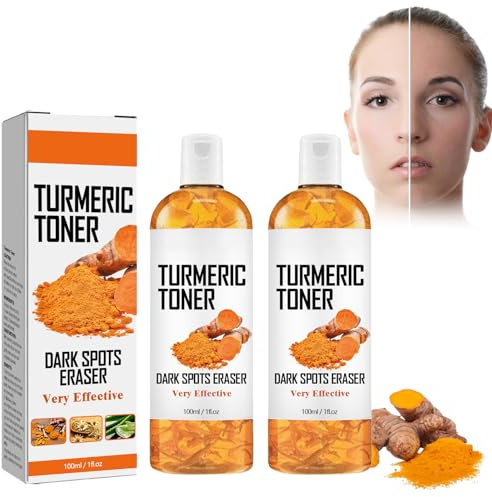 Dyceittdia 2pcs Tonique au Curcuma, Turmeric Toner au Curcuma, Hydratation en Profondeur, Raffermissement et Hydratation, Tonique hydratant pour la peau du visage, 2pcs*100ml, serums1
