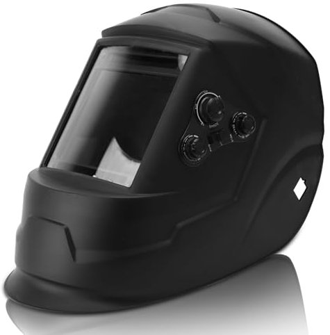 Careta Soldar Vista Grande Verdadero Accionado por Energía Solar, Casco De Soldadura con Oscurecimiento Automático, Casco De Soldador Oscurecimiento Automático con Vista Lateral, para TIG Mig ARC