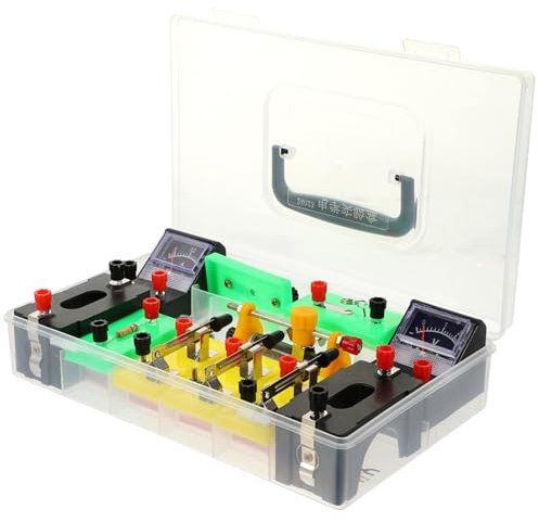 VICASKY Elektrik Experimentierkasten Für Mittelstufe Schüler Physik Lehrmittel Mit Zubehör Für Reihen Und Parallelschaltung Physik Lernset Für Elektrische Experimente