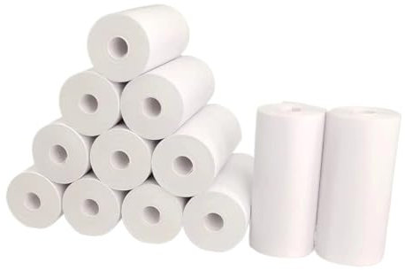 Ricarica for macchina fotografica istantanea for bambini, pellicola for stampa termica senza anima for registratori di cassa portatili da 57 mm, stampante mobile Rotoli Di Carta Termica(12 Rolls No-st
