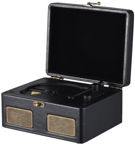 Hanzete Retro CD Player Multifunctional Tray-T Player o Turntables USB Drive Playback Portable CD Player with Remote Control Built-in 2 Speakers Rechargeable Wireless Music Streaming for Home