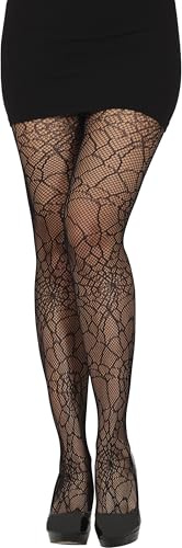FIESTAS GUIRCA | Netzstrumpfhosen für Erwachsene (Einheitsgröße) - Strümpfe für Halloween und Themenkostüme - Kostümzubehör für Frauen - Ideal für Partys und Feiern - Schwarz