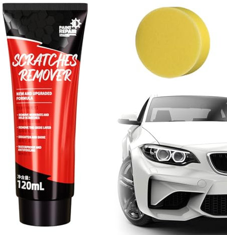 Polish Auto Rimuovi Graffi,Rimuovi Graffi,Togli Graffi Automobile,120ml Cera Lucidante Auto,Ripara Graffi Carrozzeria Auto,Polish Auto Professionale,con spugna, per varie superfici