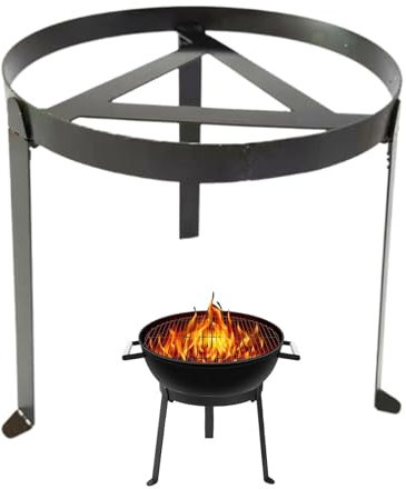 Lagerfeuer Grill, Faltbar Lagerfeuer Stativ, Camping Grillstativ, Stahl Camping Grill, Holzkohle Grill, Camping Zubehör Kochen, Multifunktionaler Faltbarer Lagerfeuer Kochständer für BBQ