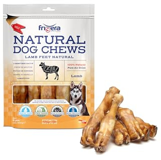 Frigera Pieds de Mouton 5pcs 250g – Friandises Naturelles et Riches en protéines pour Chiens, sans Gluten ni céréales, Barf