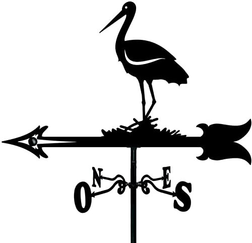 Wetterfahne aus Edelstahl mit Segelboot-Ornament, Gartenpfahl, Wetterfahne, Richtungsanzeige, Garten, Hof, Dachhalterung, Stil 2