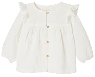 VERTBAUDET Blouse bébé Gaze de Coton à Volants écru 6M(67CM)