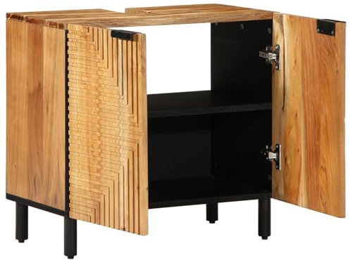 vidaXL Gabinete de Lavabo para baño 62x33x58 cm Madera Maciza de Acacia