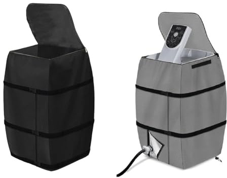 Sxmrmnx Hot Tub Spa Heater Pump Cover with Transparent PVC Top Window, Waterproof Inflatable Hot Tub Pump Cover 2pcs
