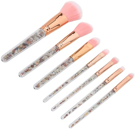 ZJchao 7 Pezzi di Pennello Morbido Set di Pennelli per Trucco Delicati Kit di Pennello Cosmetico Professionale con Manico Ergonomico per Ombretto Correttore di Fondazione