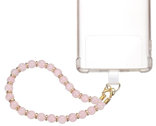 sourcing map Marble Beaded Phone Wrist Strap, Detachable Charm Cellphone Lanyard Chain with Tether Tab, Hands-Free Wristlet Strap