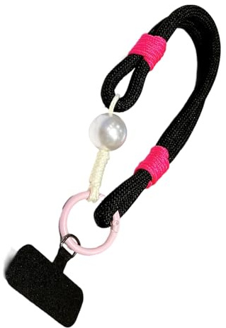 Ddujbtp Pratico cavo multicolore corto alla moda con perline eleganti e supporto per telefono connettore in metallo rinforzato