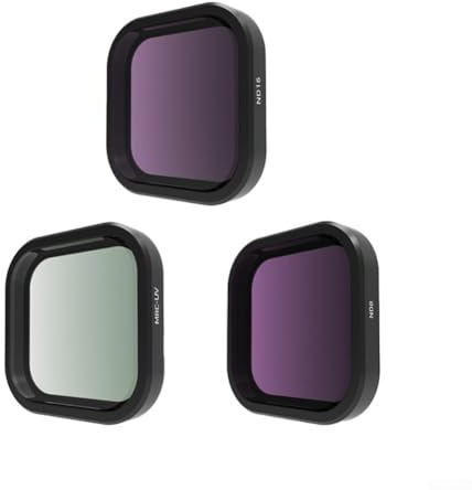 Juego de filtros compatible con cámara de acción iluminada, ND CPL polarizador Starlight UV filtro lente accesorios fotografía (3 en 1)