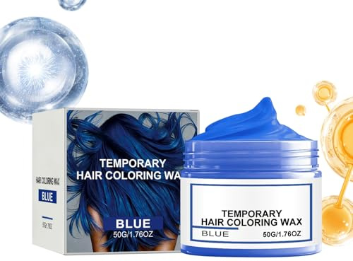 Temporäre Haarfarbe - 50g blaue Styling-Farbpaste | auswaschbare Haartönung,für Festival, Party, Cosplay, Veranstaltungen, Mode & Bühnenshows