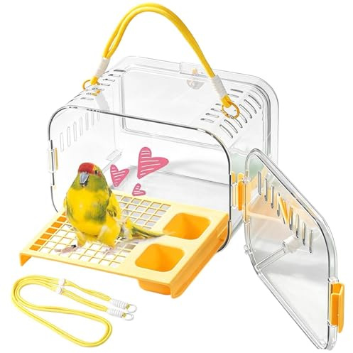 Caja de transporte y transporte para pájaros, transportín de pájaros, caja de transporte para pájaros al aire libre, para propietarios de aves, amantes de los animales, entrenador, viajeros