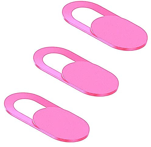 OcioDual 3x Copri Webcam Slider Ultra Sottile Adesivi Protezione Privacy Sicurezza Copertura Rosa per Camera Computer Portatile