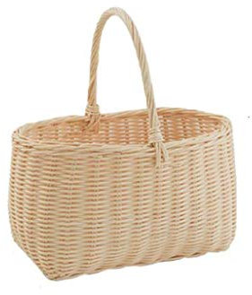 Picknickkorb mit großer Kapazität im Freien Oval Willow gewebt Picknickkorb Ostern Süßigkeitenkorb Großer Lagerkorb mit Griffei, der Hochzeitskorb Picknickkörbe Set Geschenk für Jungen Mädchen