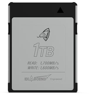 EXASCEND Cartes CF Express Type B 1To R1700/W1600 | Provenance France. Emballage securisé. Livré avec Facture dont TVA.