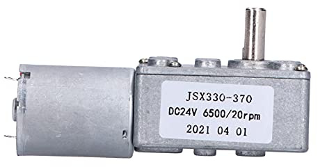 Motor de Engranajes 24 V, JSX330-370 Turbina Reductora Reductor de Tornillo Sinfín 20 RPM Velocidad sin Carga Bloqueo Automático para Abridores de Ventanas