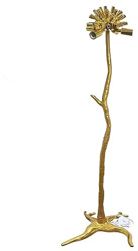 Natürliche Straußenfeder-Stehlampe, Harz-Gold-Stehlampe, 170 cm, moderne LED-dimmbare Stehlampe, romantische Prinzessin-Schlafzimmer-Leselampe für Wohnzimmer, Dekoration, Federlampe (lamp post )
