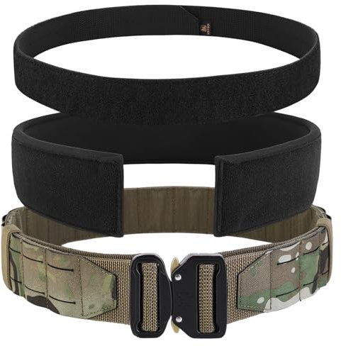 KRYDEX GEAR Taktischer Gürtel 2 Zoll mit Schnellverschluss Militär Schwerlast Molle Gürtels Arbeitsgürte Hochleistungsgürtel für Herren (M)
