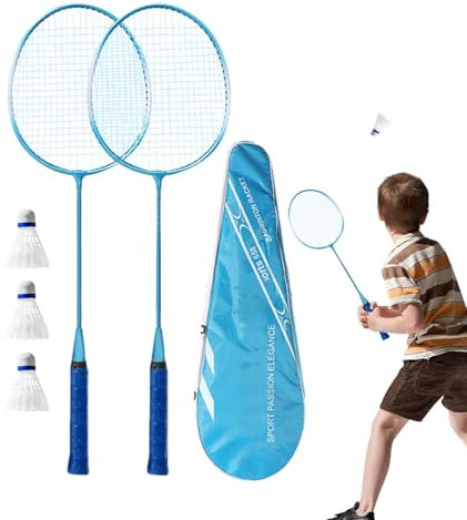 Badmintonschläger-Set,Badmintonschläger - rutschfeste und solide Badmintonschlägerausrüstung | Badmintonschläger bricht Nicht leicht zum Üben, Freizeit, Spielen, Anfänger, Profispieler