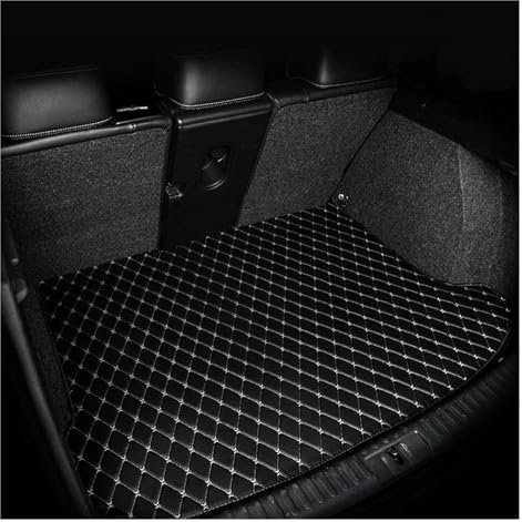 DZSJFGAIS Antirutschmatte Für Q7 2016 2017 2018 2019 2020 2021 2022 Kofferraummatten wasserdichte Schutztank Organizer Matte Gewidmet Anti Rutsch Matte(Black Beige Sigle)