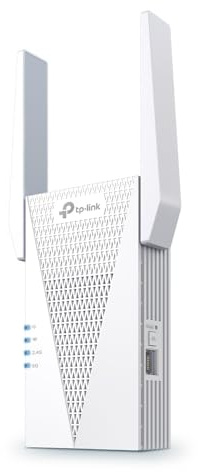 TP-Link RE715X Ripetitore WiFi 6 Dual-Band AX3000Mbps, Porta Gigabit, Roaming Intelligente, Modalità AP, Configurazione WPS/App, Compatibile con Tutti i Box Internet, 160MHz,MU-MIMO