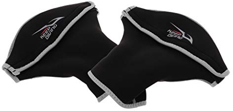 SM SunniMix 3mm Neopren Herren Damen Paddelpfötchen Paddle Gloves, Schwarz Silber