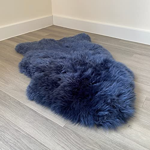 Arthur Cameron - Genuine Double-Fleece Sheepskin Rug with a Natural Suede Backing - Non-Allergenic, Extra Thick & Dense Wool with a Soft, Fluffy Texture