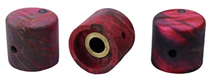 Guyker Guitar Stabilizedwood Control Knobs Dia. 6mm (0.24) Shaft Pots - Dome Tuning Potentiometer Knob Inner Brass Replacement Part for Electric Guitar or Precision Bass(3 piece, Pink Purple)