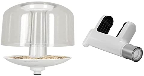 Gardena ClickUp! Vogelfutterstation: Futterspender & ClickUp! Balkonhalterung: Universelle Halterung für alle ClickUp! Produkte, leicht in der Handhabung, für Fast jeden Balkon geeignet (11410-20)