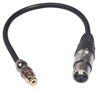 Vaguelly 0.3m Female to Female Audio Connect Cable Adapter for Amplifier Microphone Low Loss Transmission for Professional Audio Equipment Live Performance Black